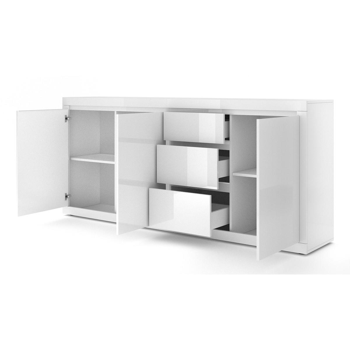 SIDEBOARD Olia Weiß - Weiß, Holzwerkstoff (195/89/40cm) - Petits-meubles