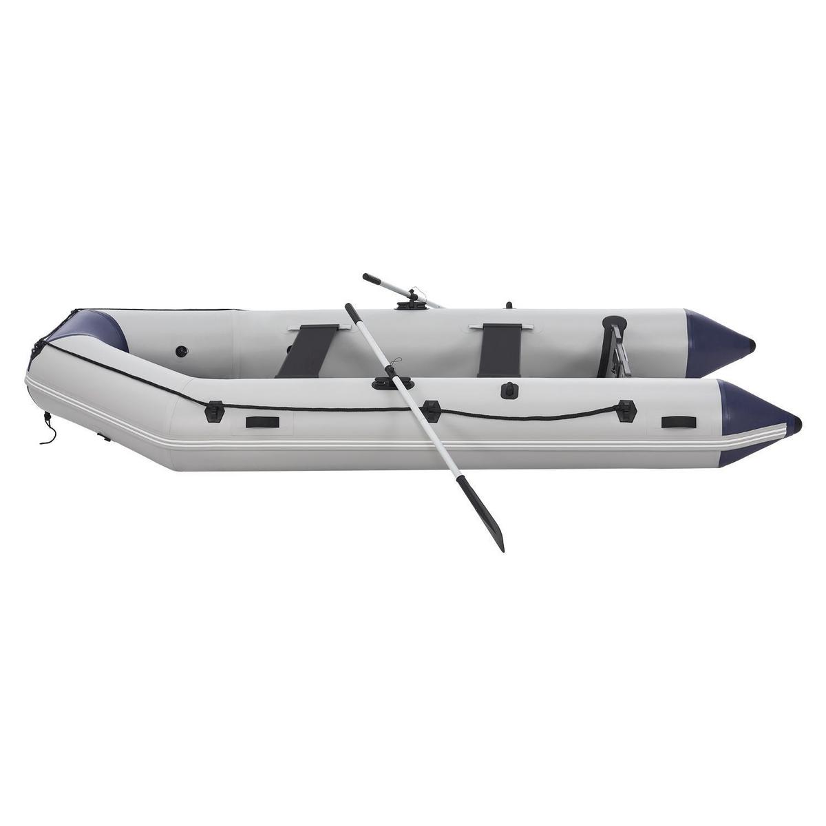SCHLAUCHBOOT Paddelboot 3,80 m inkl. Tasche & Reparaturset - Grau, Kunststoff (380/170/77cm) - Artsport