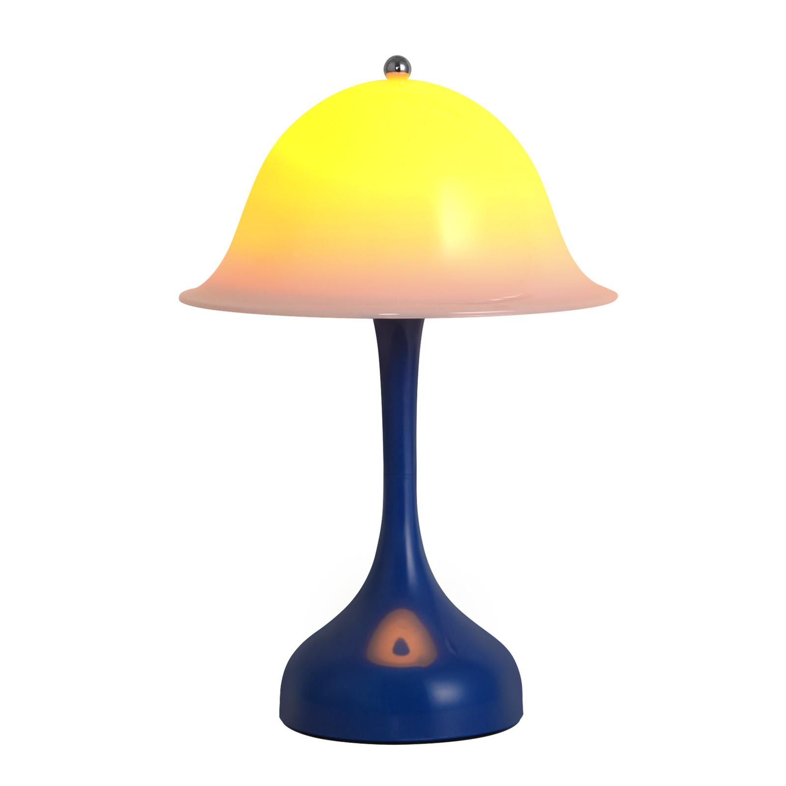 LED TISCHLAMPE Solara 16/9/24.5 cm - Blau, Kunststoff (16/9/24.5cm) - ZMH