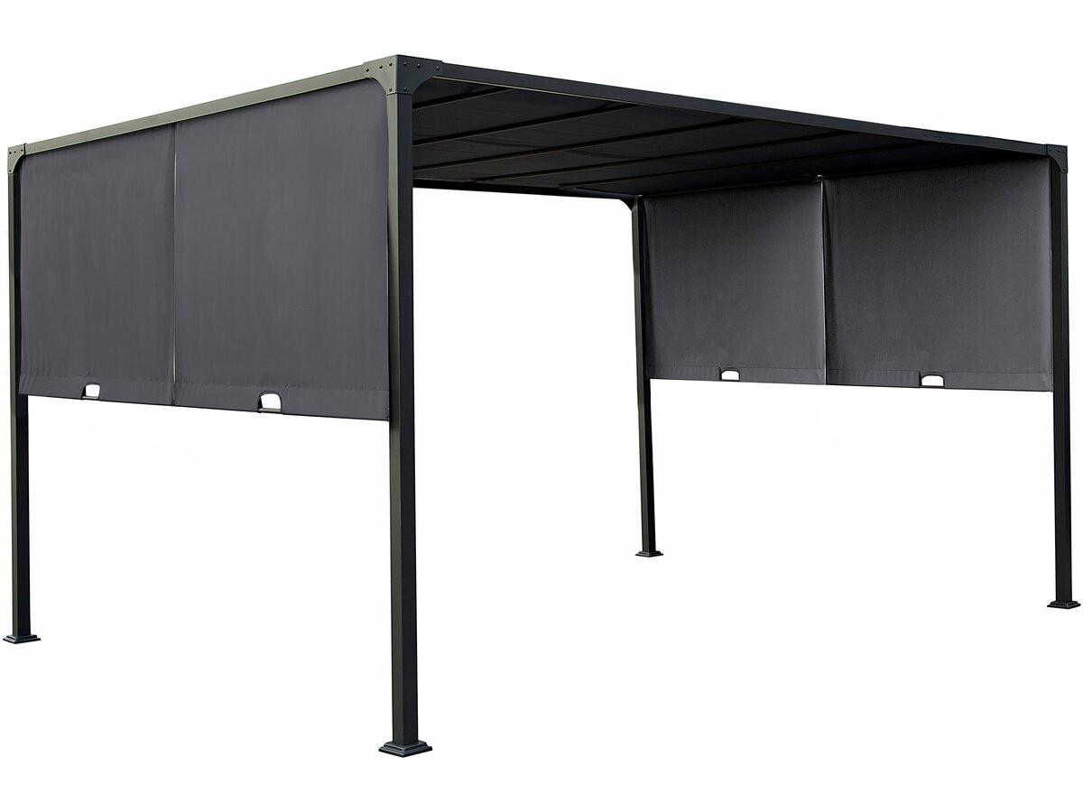 PERGOLA - MARKISE courtenay Grau - Grau, Metall (295/220/396cm) - Habitat Garten