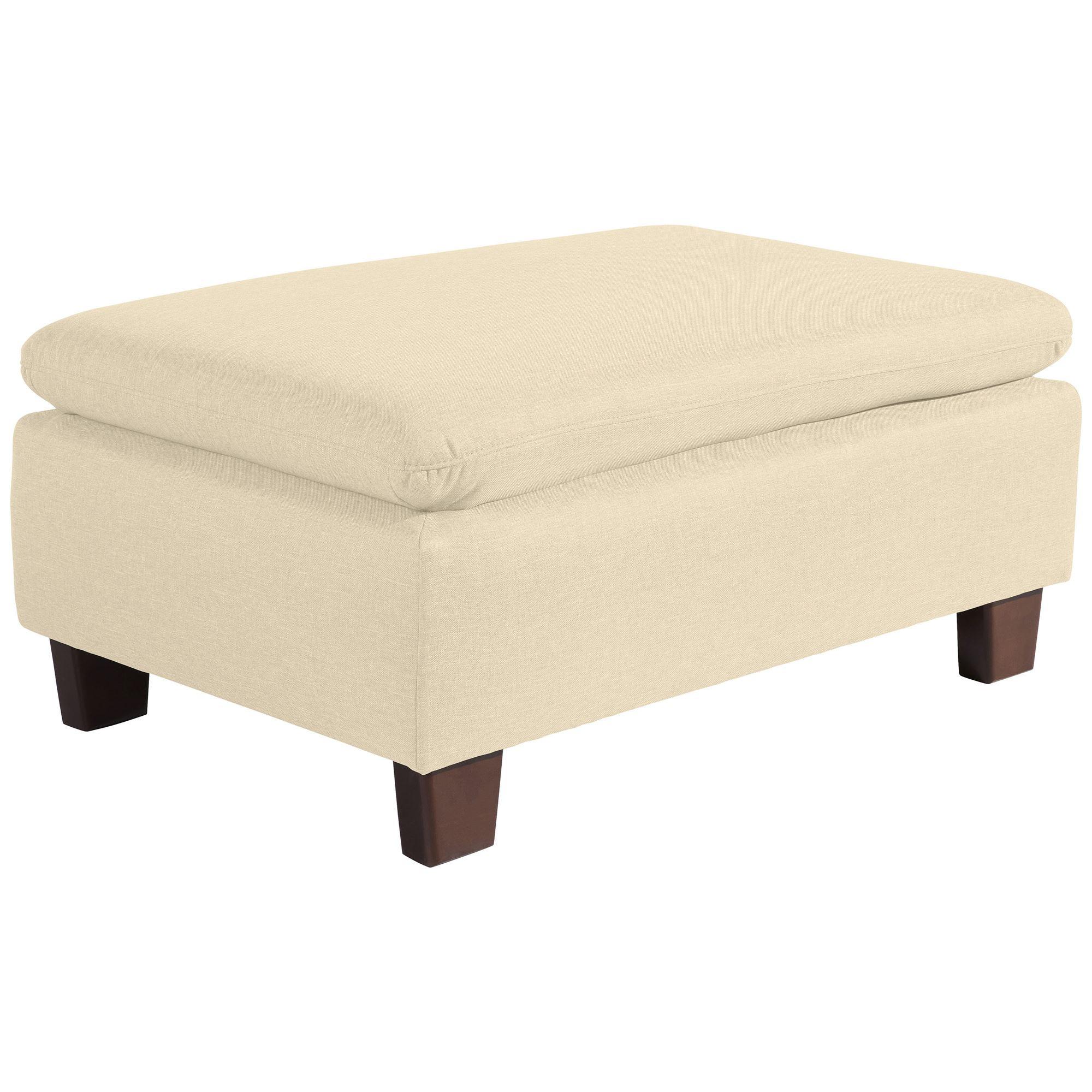 POLSTERHOCKER Kaylil Flachgewebe beige - Beige, Kunststoff (90/43/60cm) - 58aufmkessel