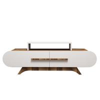 TV-MÖBEL rose weiss - Eschefarben, Holzwerkstoff (36.8/49.8/11cm) - Calicosy