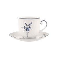 FRÜHSTÜCKSTASSE MIT UNTERTASSE Vieux Luxembourg weiß-blau 240 ml - Blau/Weiß, Keramik (0.24L) - Villeroy & Boch