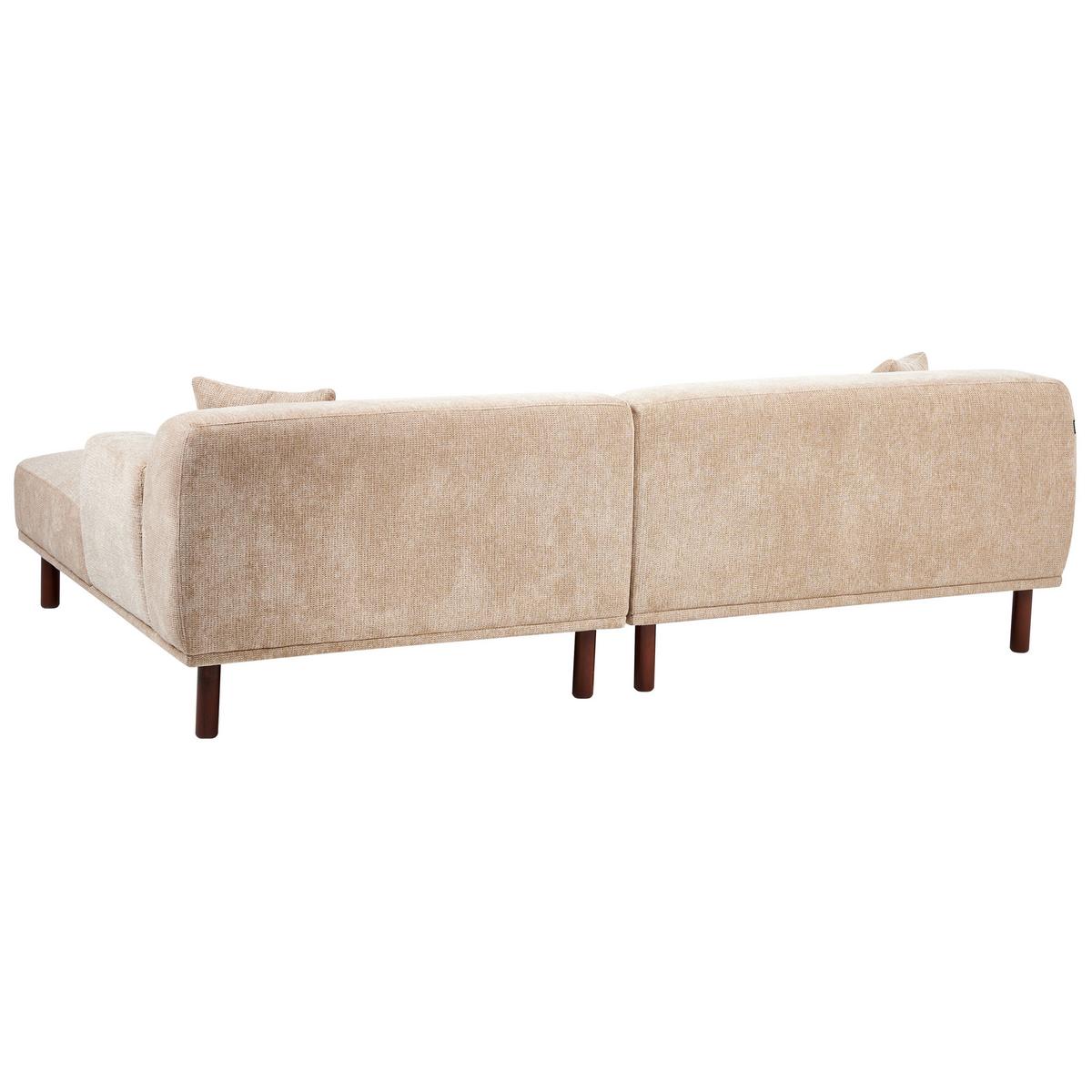 ECKSOFA 3-Sitzer Stoff Beige linksseitig Holt - Beige, Textil (241/159cm) - Beliani