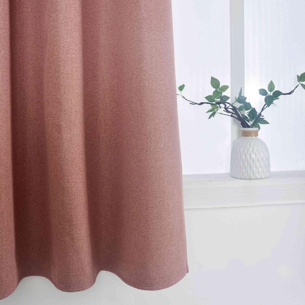 VORHANG MÜNCHEN DARK HxB 225x145 cm Altrosa - Altrosa, Textil (145/225/225cm) - Gardinenbox