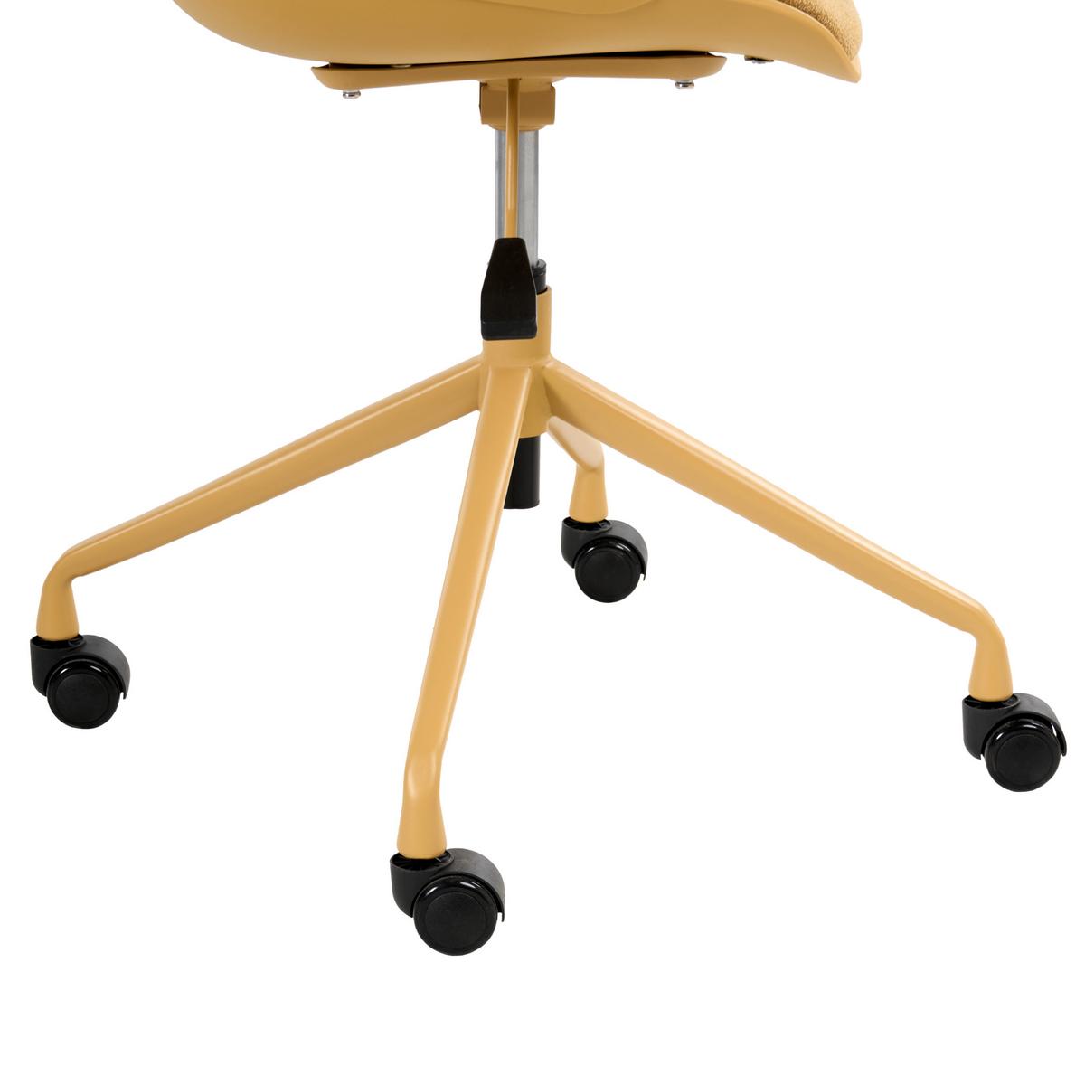 BÜROSTUHL Gelb Gleeful - Gelb/Schwarz, Textil (64/77/64cm) - Beliani