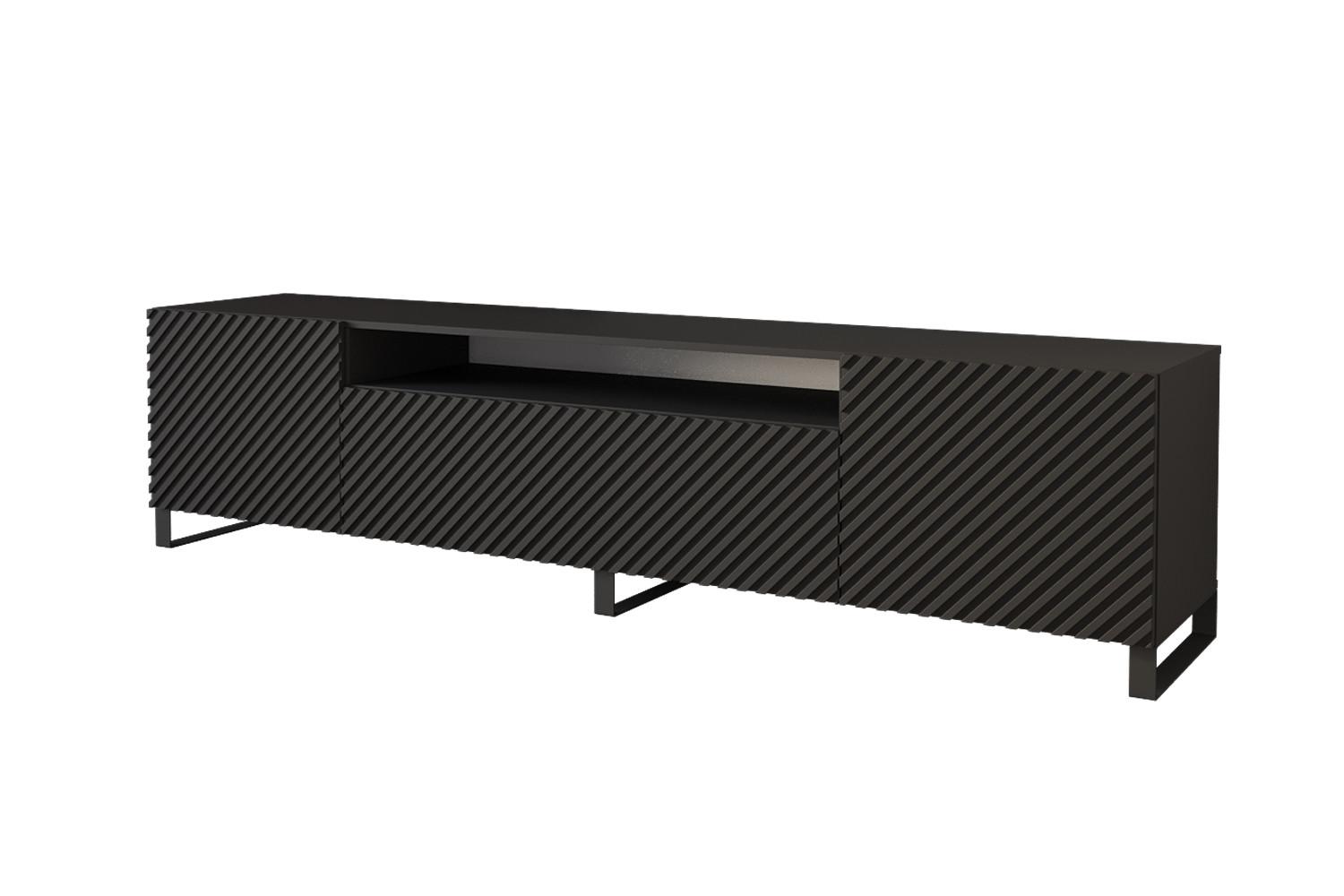 LOWBOARD ZENO-S 200x53x41 cm - Schwarz - Schwarz, Holzwerkstoff (200/53/41cm) - ALTDECOR