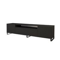 LOWBOARD ZENO-S 200x53x41 cm - Schwarz - Schwarz, Holzwerkstoff (200/53/41cm) - ALTDECOR
