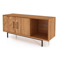 KOMMODE BREIT LEON Wildeiche - Wildeiche, Holz (144/65/45cm) - byoak