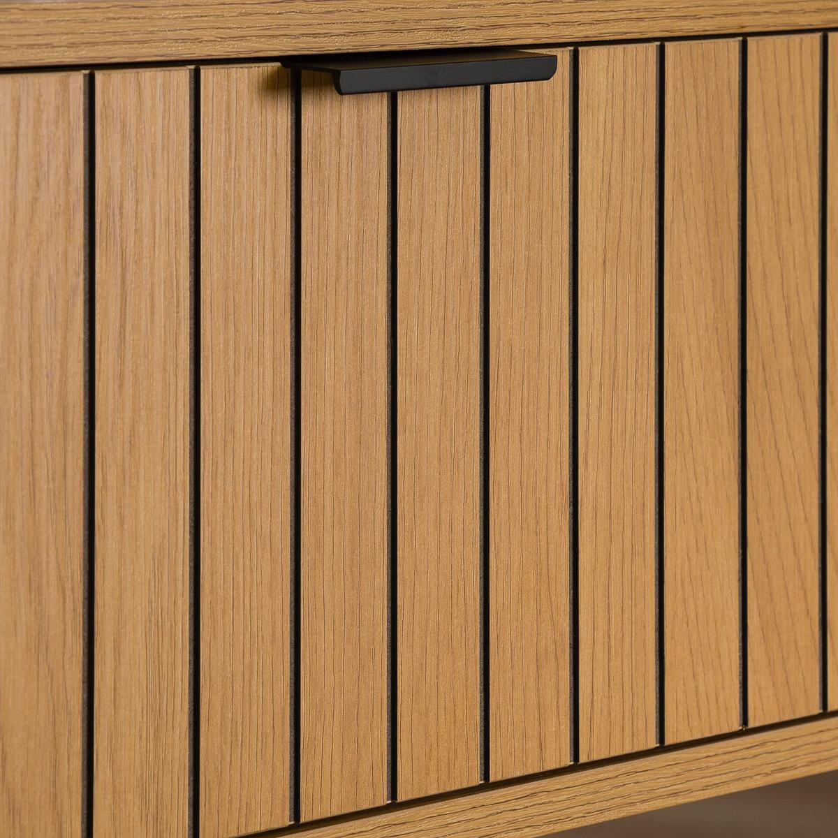 KONSOLENTISCH SELO schwarz, Wildeiche - Schwarz, Holzwerkstoff (40/100/80cm) - IDIMEX