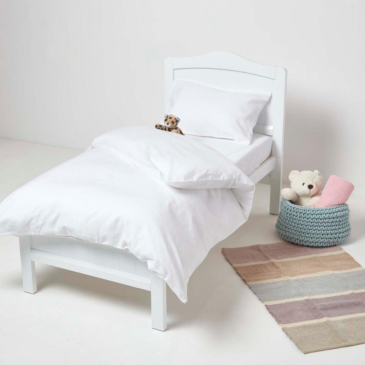 LEINEN-SPANNBETTLAKEN Kinderbett im 2er-Set, 70/140 cm - Weiß, Textil (70/140cm) - Homescapes