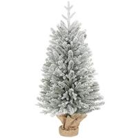MINI Künstlicher Weihnachtsbaum 90 cm künstlich Tannenbaum mit Schnee Weiß - Grün, Kunststoff (90cm) - HOMCOM