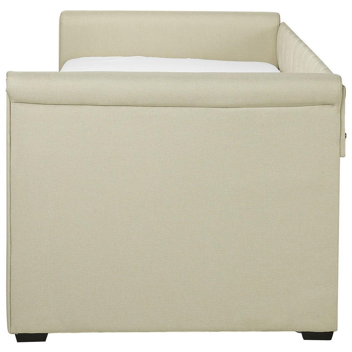TAGESBETT 80/200cm Beige Libourne - Beige, Textil (80/200cm) - Beliani