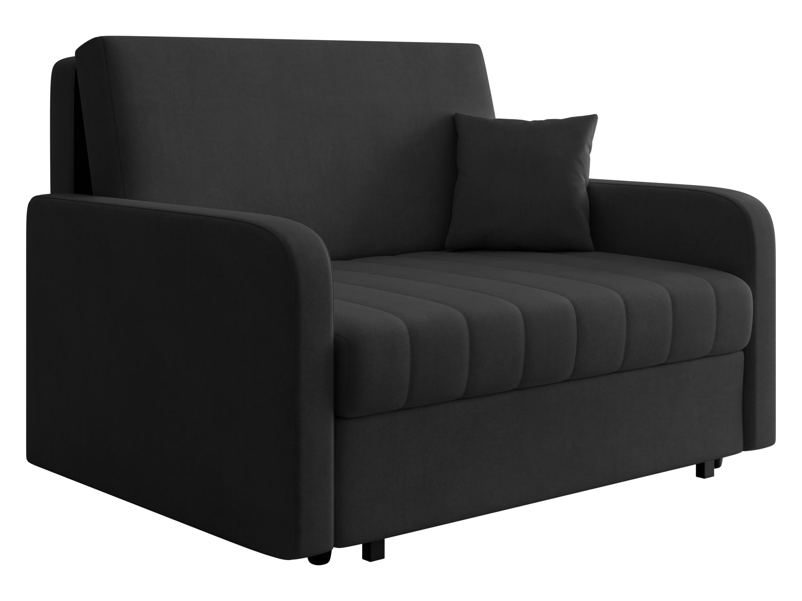 SCHLAFSOFA Viva Silk II - Schwarz, Holz/Textil (132/85/98cm) - MIRJAN24