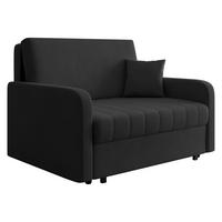 SCHLAFSOFA Viva Silk II - Schwarz, Holz/Textil (132/85/98cm) - MIRJAN24