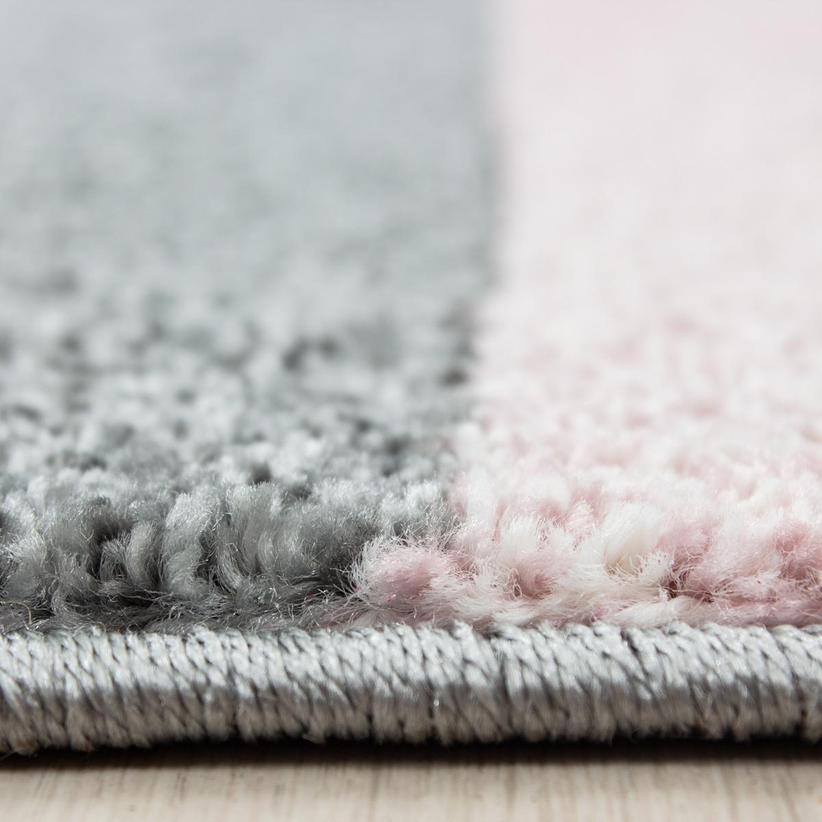 TEPPICH Kurzflor SOLDA in Rosa, kariert, 160 x 230 cm - Rosa, Textil (160/230cm) - KADIMA DESIGN