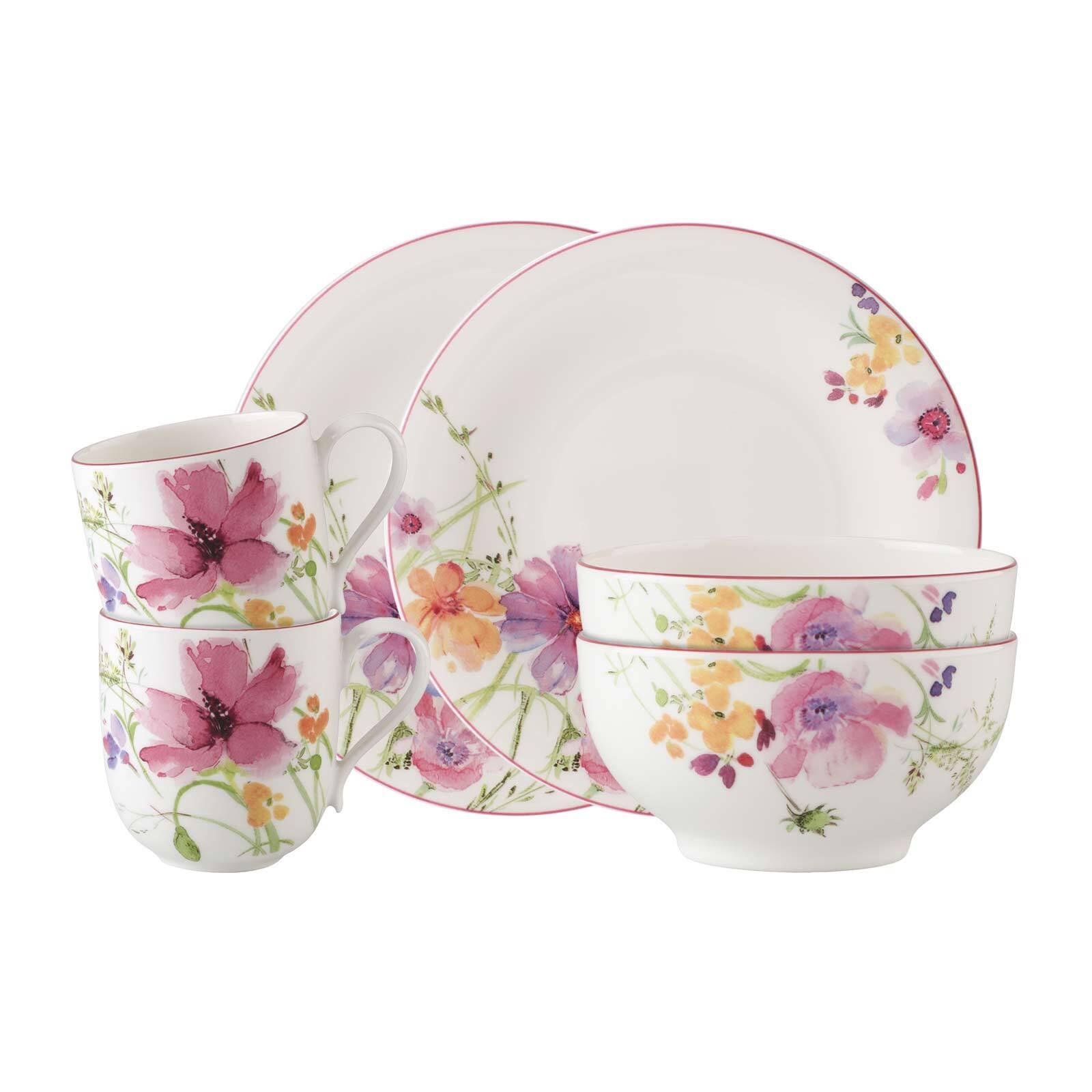 FRÜHSTÜCKS-SET Mariefleur Basic bunt - Multicolor, Keramik (2/2/2cm) - Villeroy & Boch