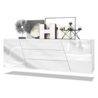 SIDEBOARD Houston Weiß Hochglanz - Weiß Hochglanz, Holzwerkstoff (178/57.5/38.5cm) - Vladon