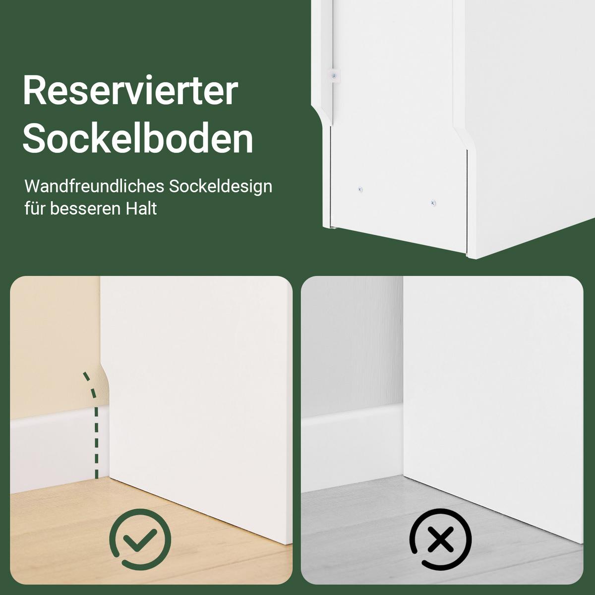NACHTTISCH Weiß - Kaschmir, Holzwerkstoff (20/60/35cm) - SoBuy