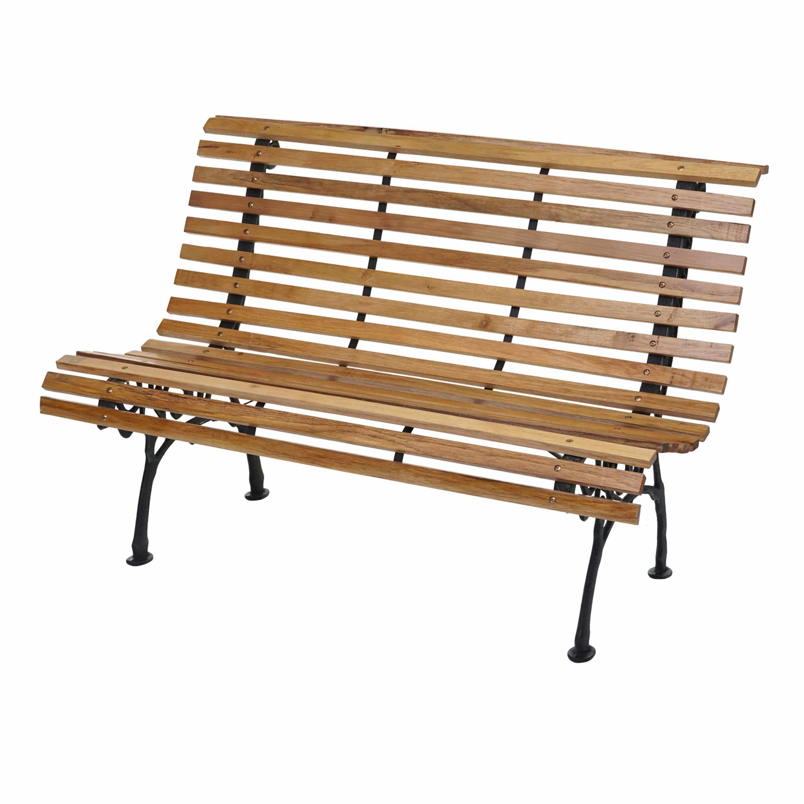GARTENBANK Schwarz, Braun - Schwarz/Braun, Holz (122/80/70cm) - MCW