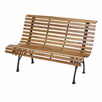 GARTENBANK Schwarz, Braun - Schwarz/Braun, Holz (122/80/70cm) - MCW