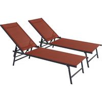 SONNENLIEGE sublima Terrakotta - Rot, Metall (54/104/180cm) - Habitat Garten
