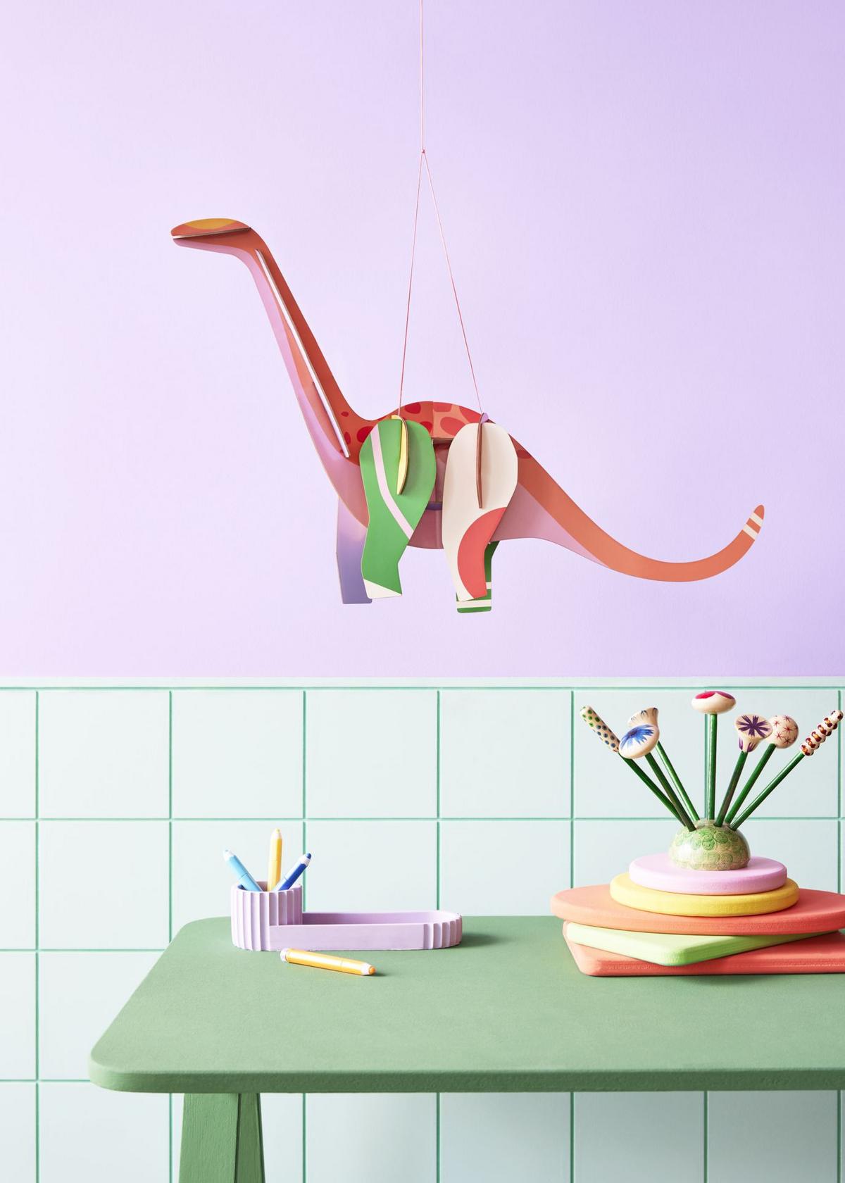 WANDSKULPTUR Bunt 14/35 cm - Multicolor, Wellpappe (0.55/35/57cm) - Studio Roof