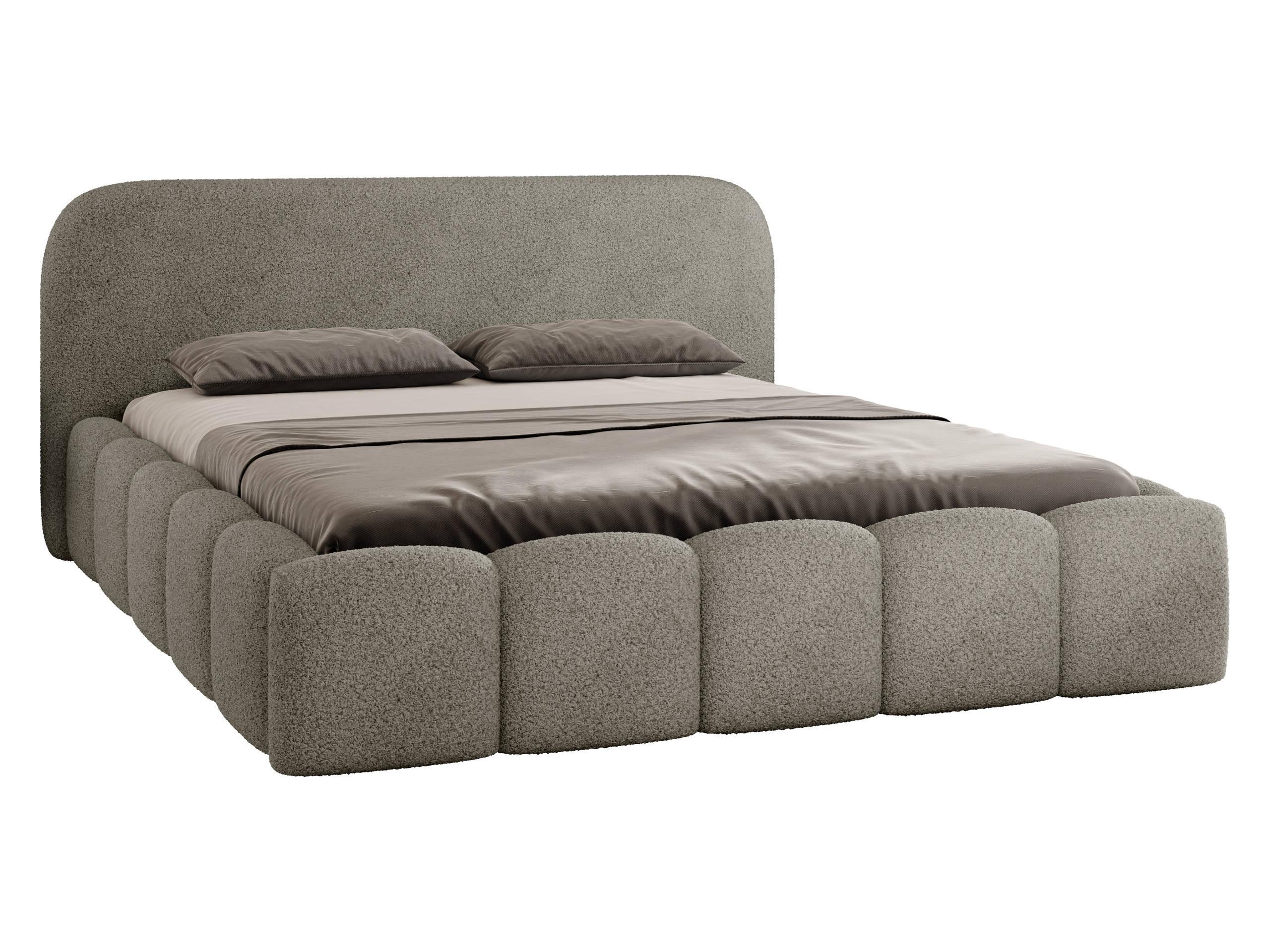 POLSTERBETT Refola Boucle - Graphitfarben/Schwarz, Holz/Holzwerkstoff (160/200cm) - MIRJAN24