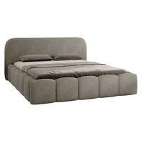 POLSTERBETT Refola Boucle - Graphitfarben/Schwarz, Holz/Holzwerkstoff (140/200cm) - MIRJAN24