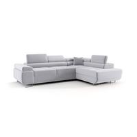 ECKSOFA Monaro Mit Schlaffunktion - Hellgrau, Holzwerkstoff/Textil (275/202cm) - Fun Möbel