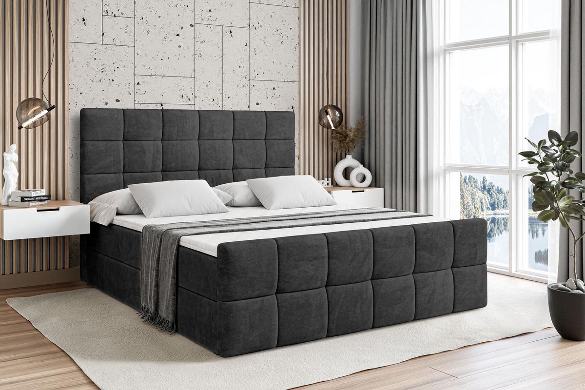 BOXBETT BRUGO-Z - 200 x 200 - H3 - Schwarz - Schwarz, Holzwerkstoff (200/200cm) - ALTDECOR