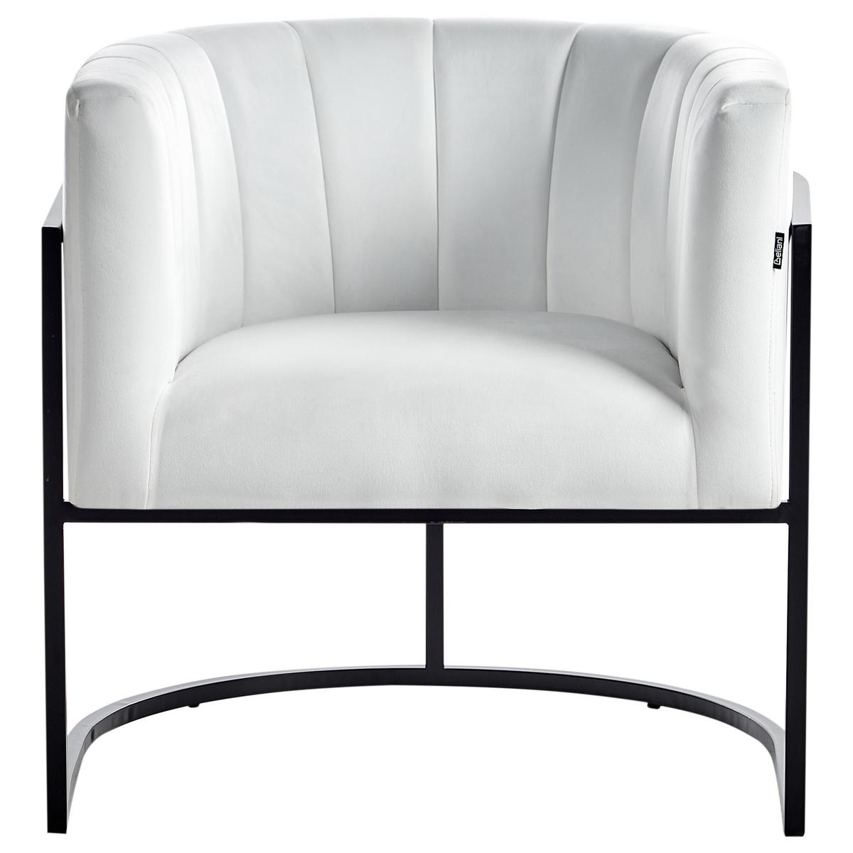 SESSEL Weiß Larvik II - Schwarz/Weiß, Textil (73/72/66cm) - Beliani