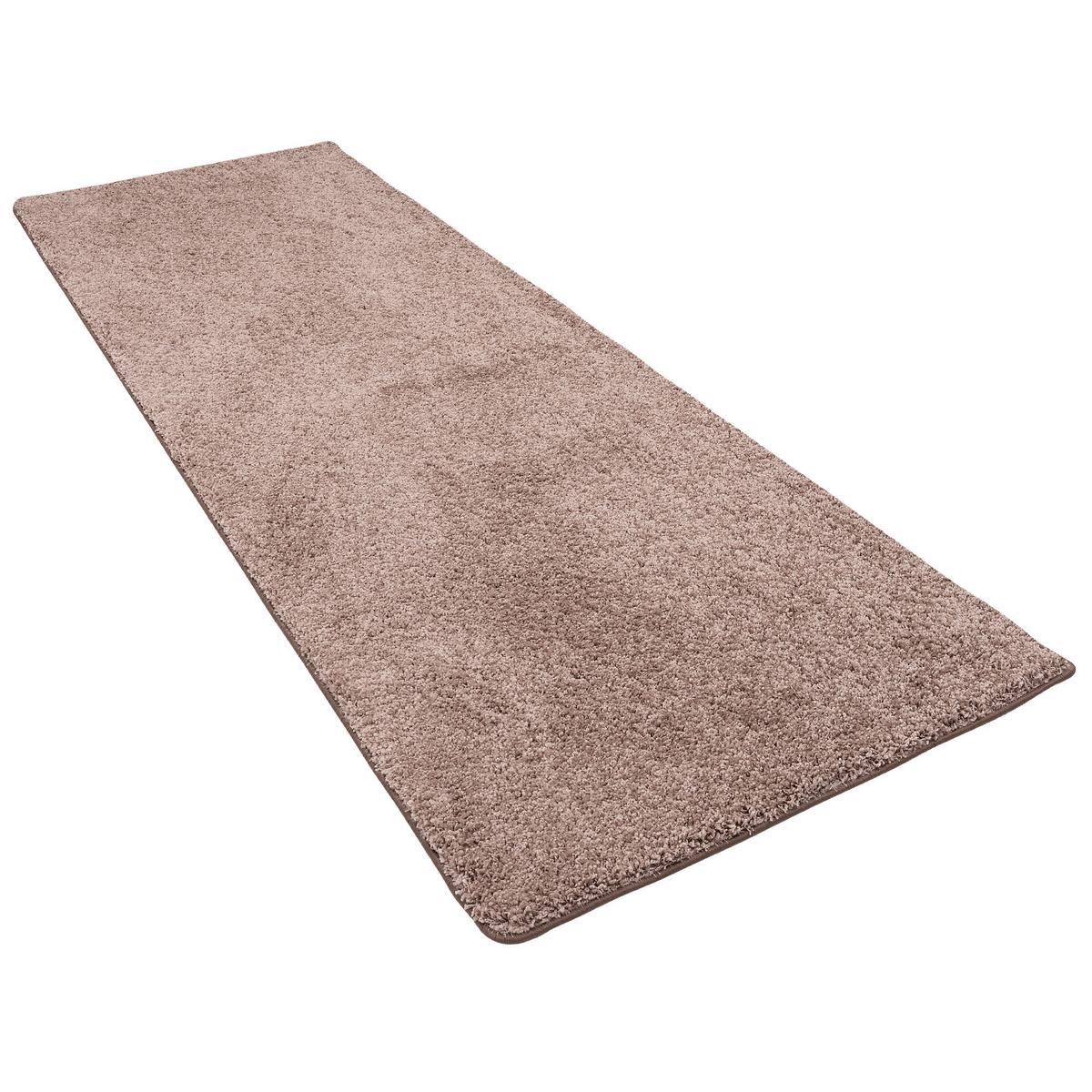 LUXUS HOCHFLOR LANGFLOR LÄUFER TEPPICH MILANO - Mauve, Textil (100/100cm) - Snapstyle