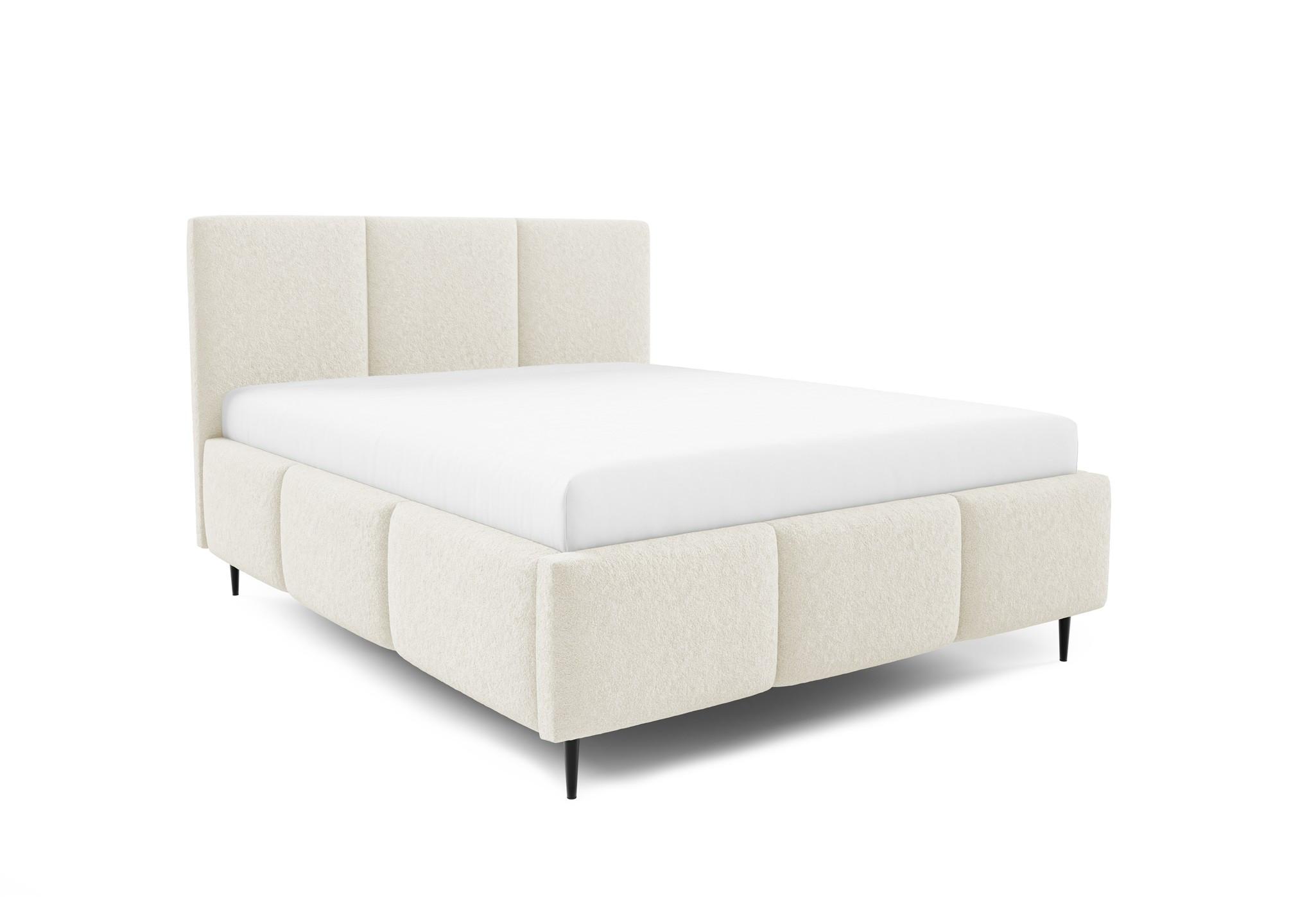 POLSTERBETT Miami - Creme, Holzwerkstoff/Textil (140/200cm) - Fun Möbel