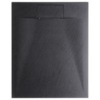 DUSCHWANNE 80/120/3 cm Schwarz Azzurro - Schwarz, Kunststoff (120/3/80cm) - Beliani
