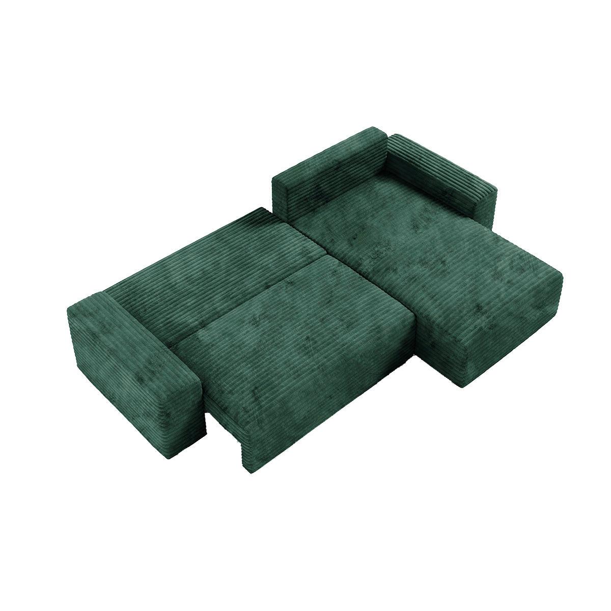 ECKSOFA Fabio 3 Sitzplätze Grün - Grün, Holz (300/185cm) - Petits-meubles