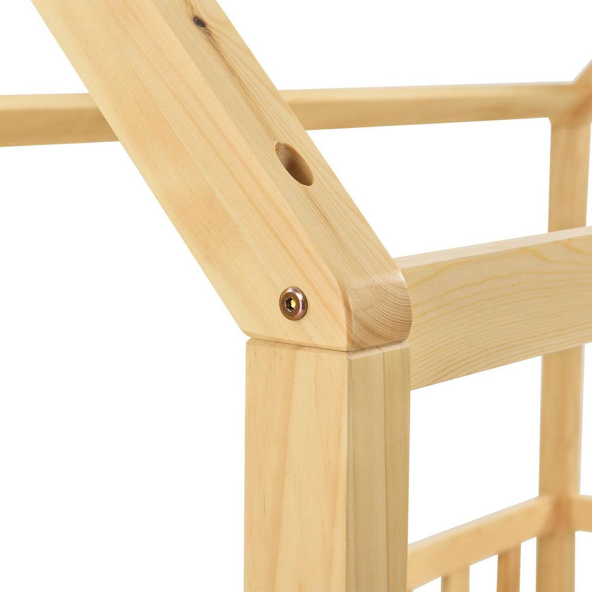KINDERBETT Marli natur 80x160 cm - Naturfarben, Holz (80/160cm) - Juskys