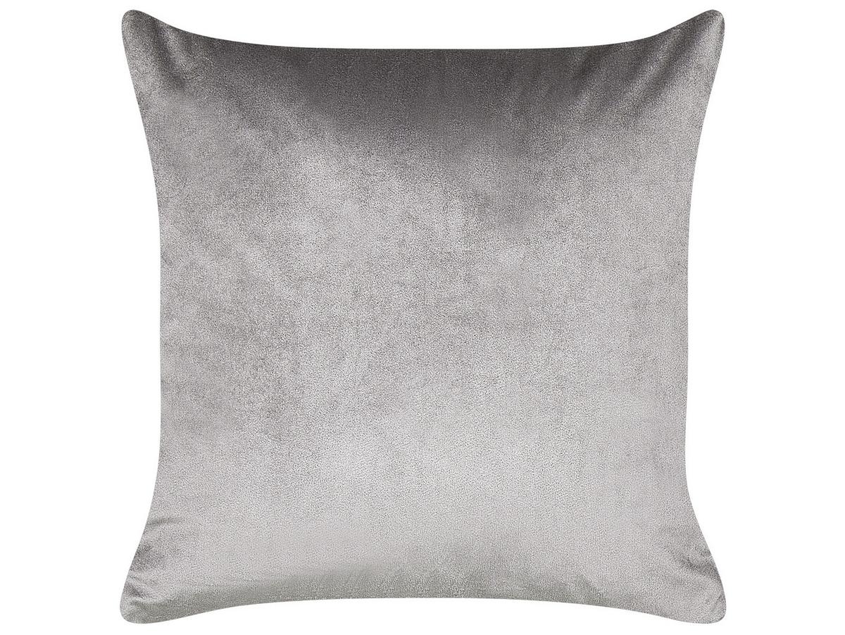DEKOKISSEN 2er-Set Grau 45/45 cm Einadia - Weiß/Grau, Textil (45/45cm) - Beliani