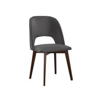 STUHL Monti 4, Holzfarbe: Nuss - Dunkelgrau/Walnussfarben, Holz (48/83/54cm) - MIRJAN24