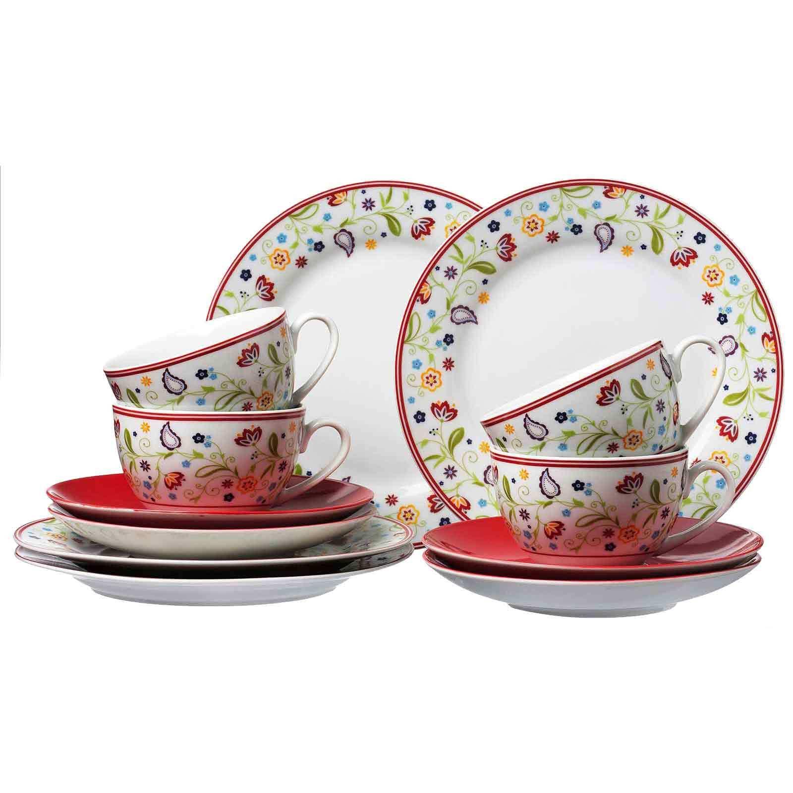 KAFFEESERVICE Shanti Doppio bunt 12-tlg. - Multicolor, Keramik (2/2/2cm) - Ritzenhoff Breker