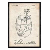 POSTER Patent Bierfass A3 Rahmenlos - Klar, Papier (29.7/5/42cm) - Nacnic