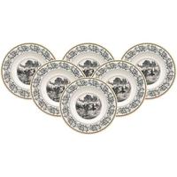 SUPPENTELLER Audun Ferme weiß-grau-gelb ø 24,2 cm 6er Set - Gelb/Weiß, Keramik (24.2cm) - Villeroy & Boch
