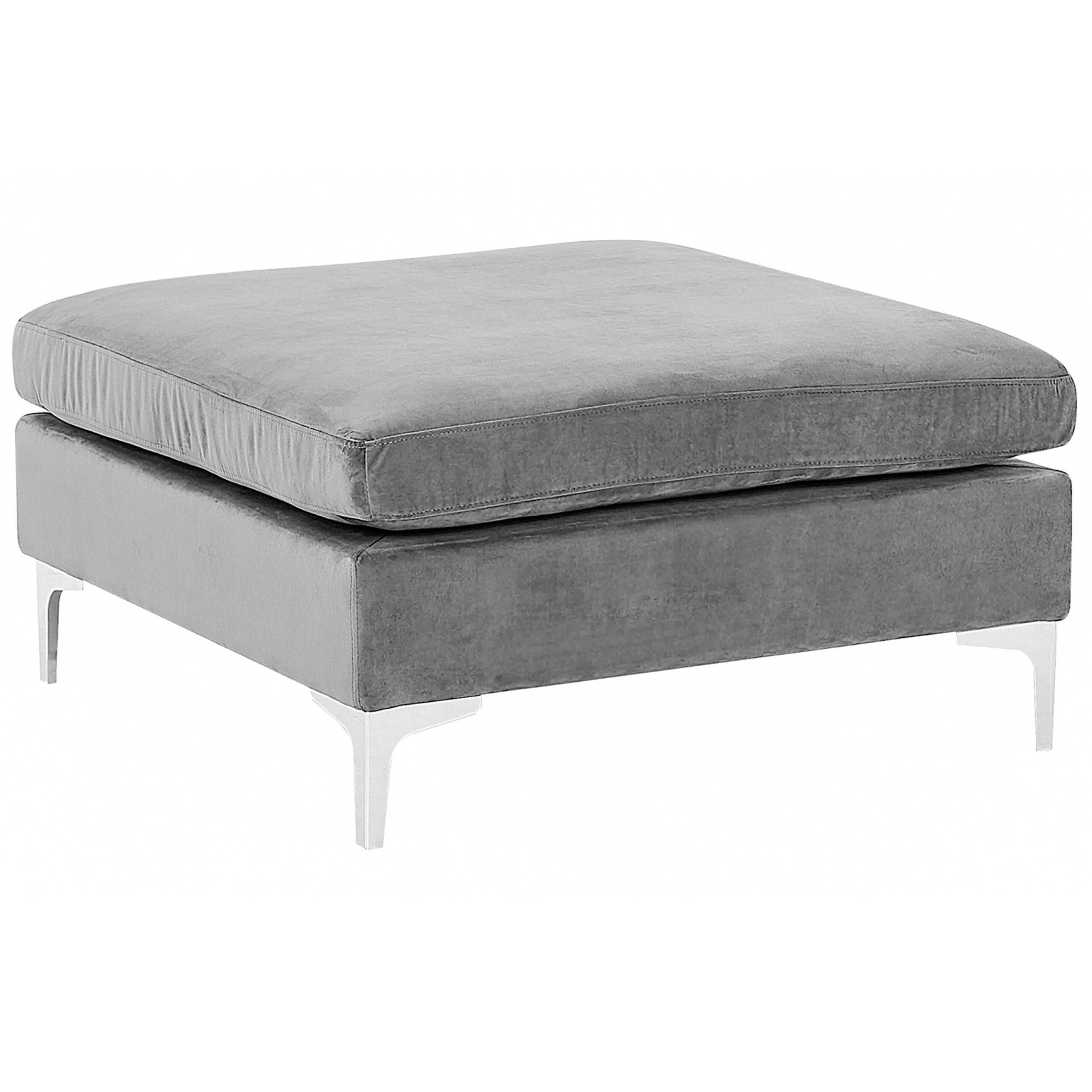 OTTOMANE Evja 85/85/48 cm - Grau, Textil (85/48/85cm) - Beliani