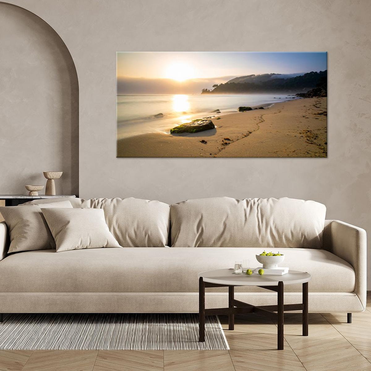 LEINWANDBILD Landschaften 80x40cm - Grau, Textil (80/40cm) - Feeby