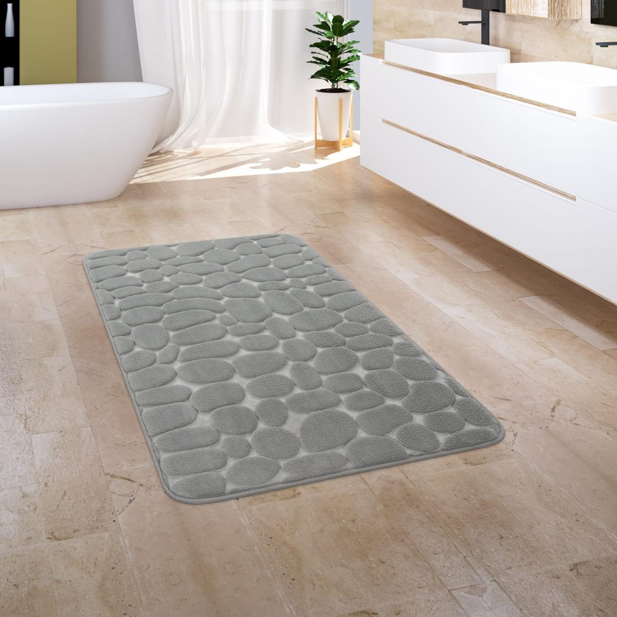 STRUKTURTEPPICH Waschbar handgewebt, abstrakt in 3D, Grau, 65 x 120 cm - Grau, Textil (65/120cm) - KADIMA DESIGN