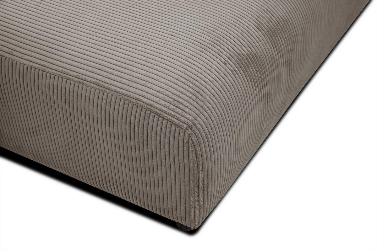 ECKSOFA TAUER 5-Sitzer, taupe - Taupe/Schwarz, Holzwerkstoff/Kunststoff (174/292cm) - Wozimo