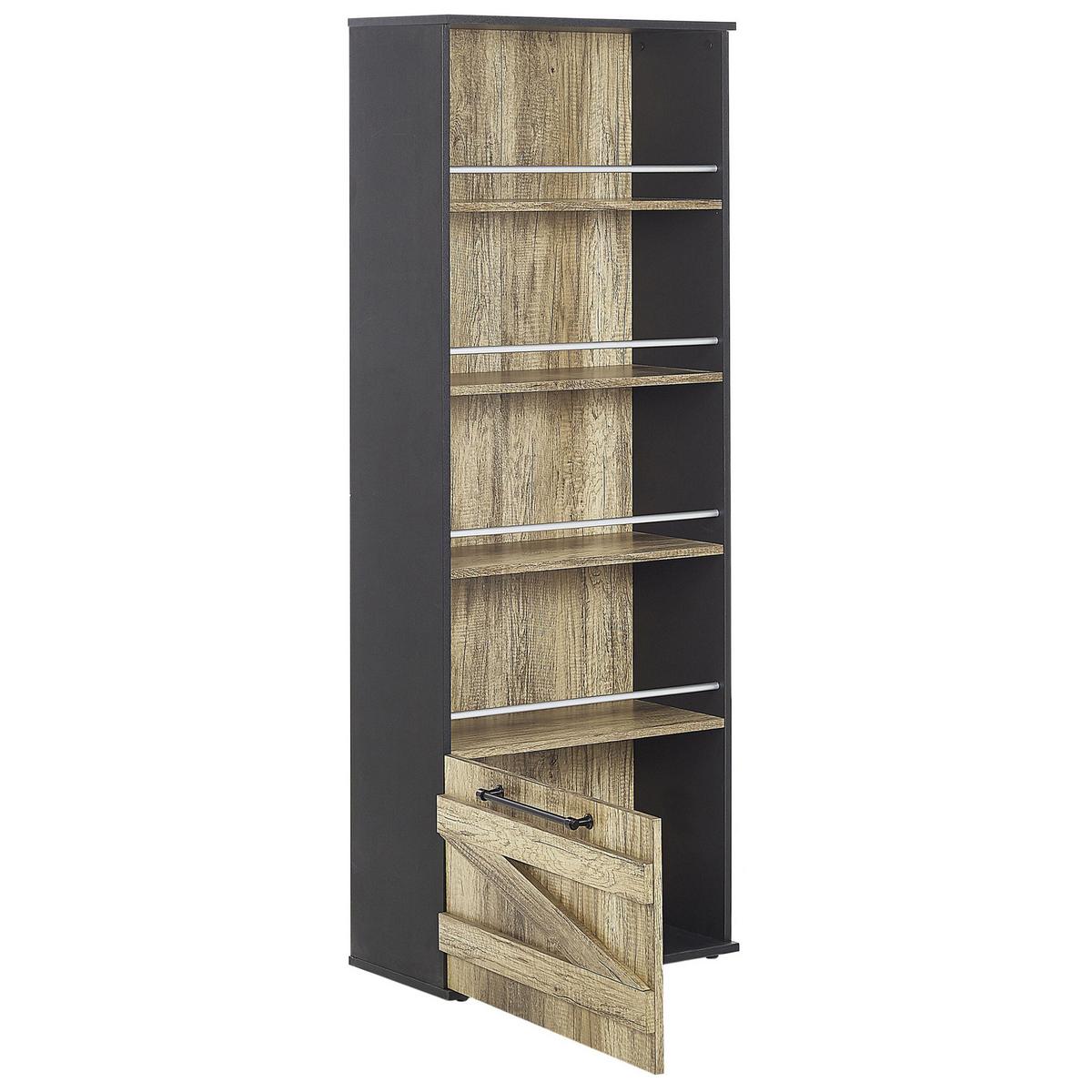 REGAL 4 Fächer Salter - Hellbraun, Holzwerkstoff (60/163/30cm) - Beliani