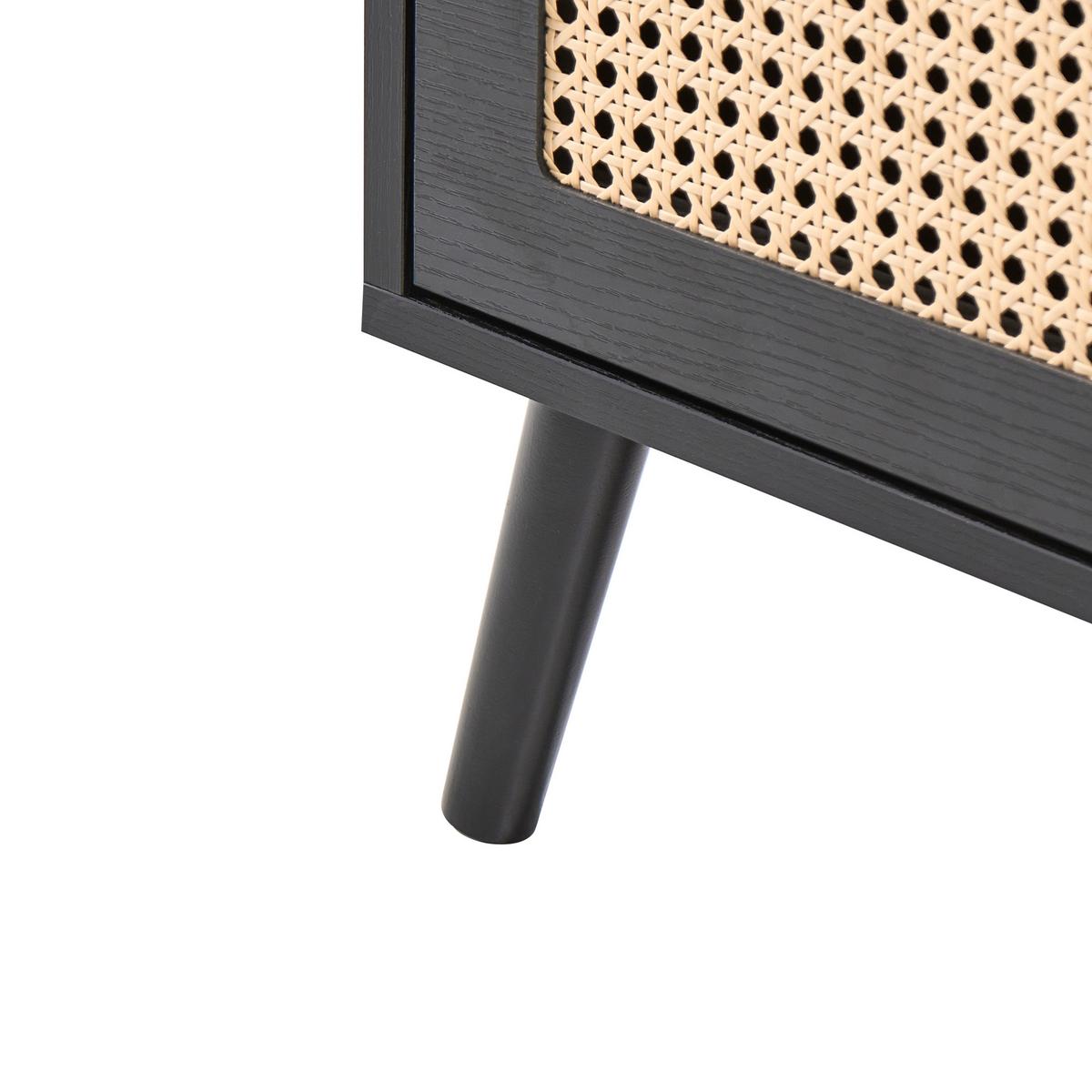 KOMMODE mit 6 Schubladen Schwarz Moura - Schwarz, Holzwerkstoff (120/74/40cm) - Beliani