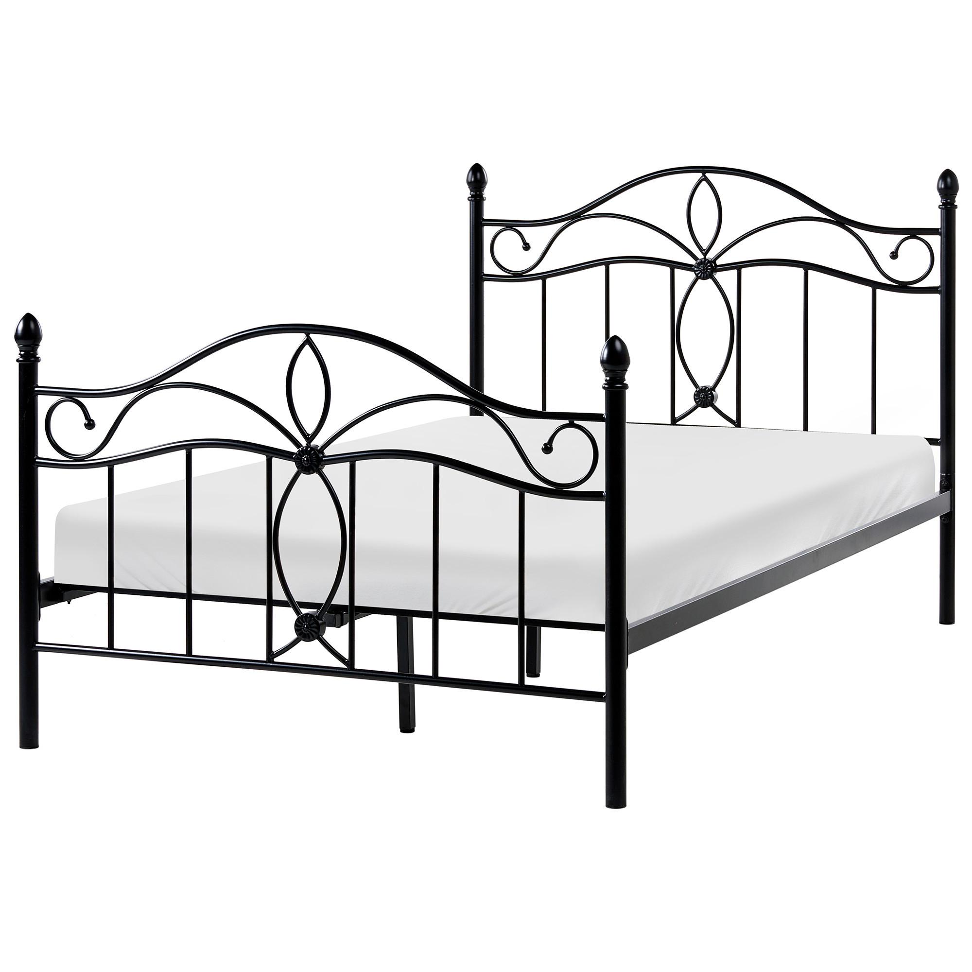 BETT mit Lattenrost 120/200 cm Schwarz Antlia - Schwarz, Metall (120/200cm) - Beliani