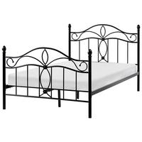 BETT mit Lattenrost 120/200 cm Schwarz Antlia - Schwarz, Metall (120/200cm) - Beliani